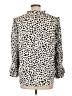J.Crew 100% Polyester Animal Print Ivory 3/4 Sleeve Blouse Size L - photo 2