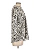 J.Crew 100% Polyester Animal Print Ivory 3/4 Sleeve Blouse Size L - photo 4