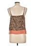 BB Dakota 100% Polyester Animal Print Tan Sleeveless Top Size L - photo 2