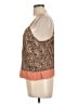 BB Dakota 100% Polyester Animal Print Tan Sleeveless Top Size L - photo 5