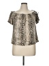 MICHAEL Michael Kors Silver Short Sleeve Blouse Size XL - photo 1