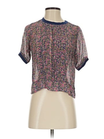 One Fine Day Short Sleeve Silk Top (view 1)