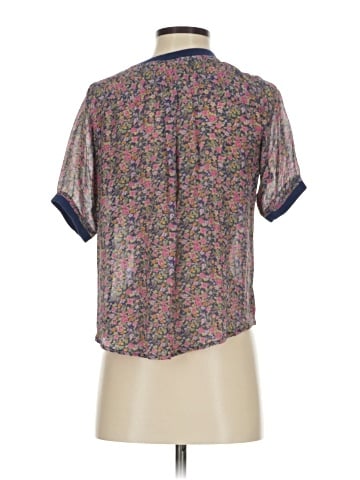 One Fine Day Short Sleeve Silk Top (view 2)