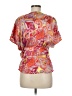 Luna Orange Short Sleeve Blouse Size M - photo 2