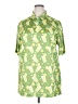 Assorted Brands 100% Polyester Print Green Short Sleeve Blouse Size 2X - photo 1