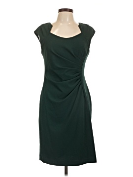 green emerald velvet dress Zapaka Women Dark Green Cocktail Dress with Short Sleeves V-Neck A-Line Formal Party Dress, Dark Green / XL main image 0