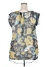 Unbranded Gray Blue Short Sleeve Blouse Size XXL - photo 2