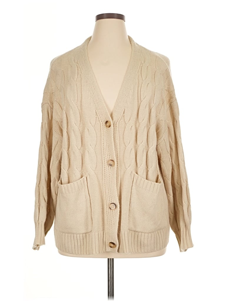 Pre-owned Shein Curve Kimono In Tan