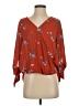 West Kei 100% Polyester Red Orange 3/4 Sleeve Blouse Size S - photo 1
