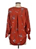 West Kei 100% Polyester Red Orange 3/4 Sleeve Blouse Size S - photo 2