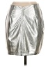 Superdown 100% Polyester Metallic Silver Faux Leather Skirt Size S - photo 2