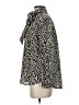 J.Crew 100% Silk Animal Print Silver Blouse Size S - photo 5