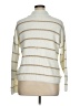 Rachel Zoe 100% Polyester Stripes Ivory Turtleneck Sweater Size XL - photo 2