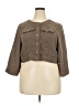 Torrid Brown 3/4 Sleeve Button-Down Shirt Size 2X Plus (2) - photo 1