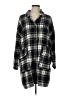 Fashion on Earth 100% Polyester Plaid Gray Coat Size L - photo 1