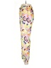 Assorted Brands 100% Recycled Polyester Floral Yellow Casual Pants Size M - photo 5