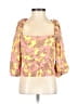 AFRM Yellow 3/4 Sleeve Blouse Size XS - photo 1