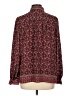 Max Studio 100% Polyester Paisley Burgundy Long Sleeve Blouse Size L - photo 2