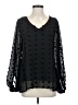 Jodifl 100% Polyester Black Long Sleeve Blouse Size S - photo 1