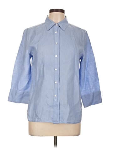 Talbots 3/4 Sleeve Button-Down Shirt (view 1)