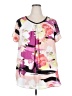 Worthington 100% Polyester Pink Short Sleeve Blouse Size 2X - photo 1