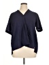 Gloria Vanderbilt Blue Short Sleeve Blouse Size XL - photo 1