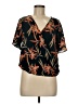 Sienna Sky 100% Polyester Black Short Sleeve Blouse Size M - photo 1
