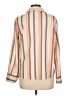 Unbranded 100% Polyester Stripes Tan Long Sleeve Blouse Size L - photo 2