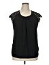 Unbranded Black Short Sleeve Blouse Size XL - photo 1