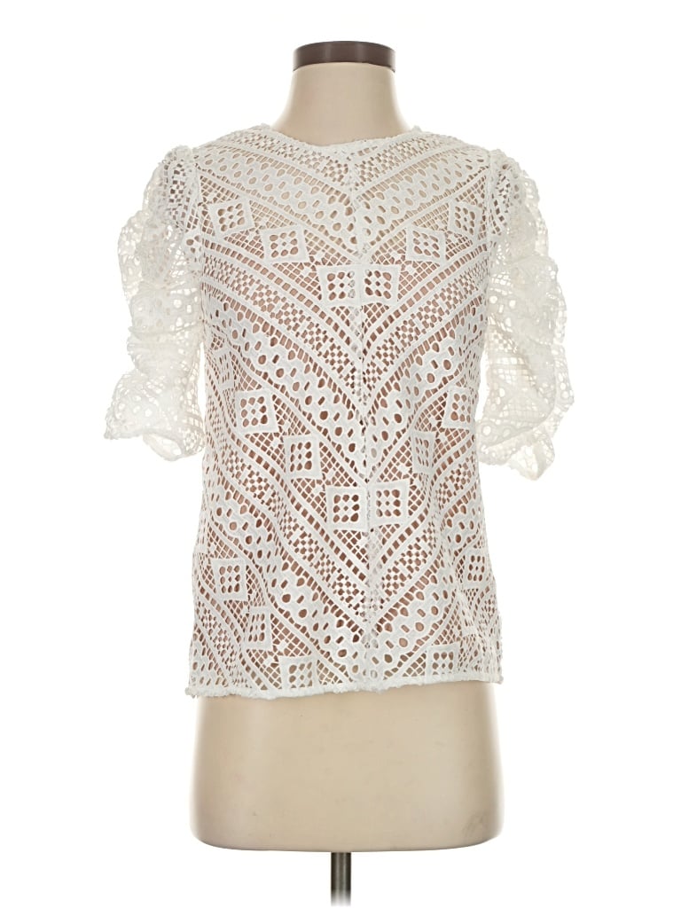 Endless Rose Short Sleeve Blouse In Ivory