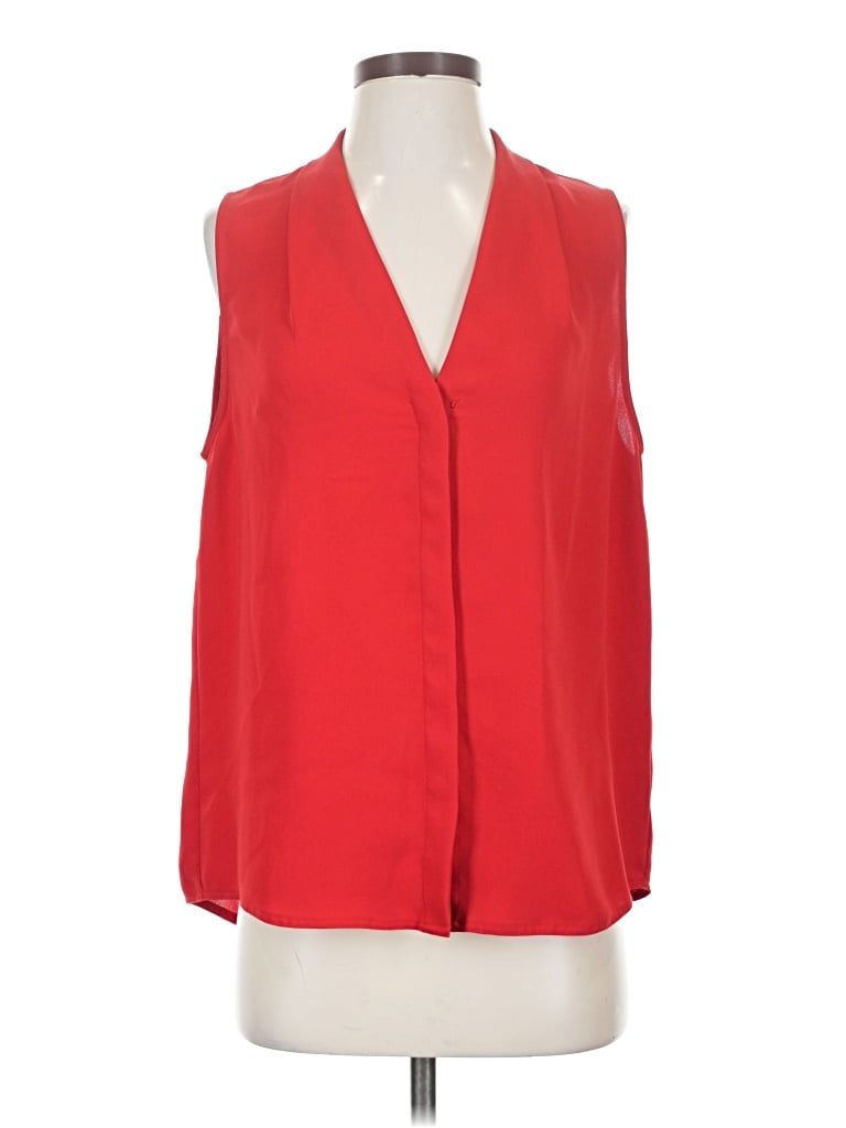 Pre-owned Babaton Sleeveless Blouse In Red
