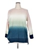 Lularoe Color Block Blue Pullover Sweater Size 2X - photo 1