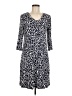 Chico's Print Blue Casual Dress Size Med (1) - photo 1