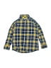 Lands' End 100% Cotton Plaid Yellow Long Sleeve Button-Down Shirt Size 4 - photo 1
