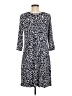 Chico's Print Blue Casual Dress Size Med (1) - photo 2