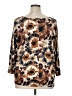 Kim & Cami Floral Brown Pullover Sweater Size 1X - photo 2