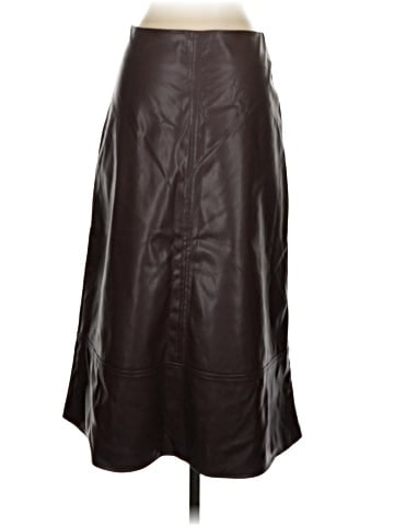 Ultra Pink Faux Leather Skirt (view 2)