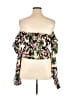Shein 100% Polyester Black 3/4 Sleeve Blouse Size 12 - photo 2