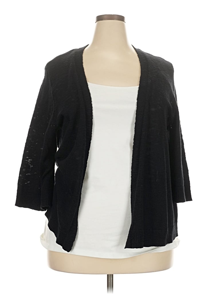 Pre-owned Jm Collection Cardigan Sweater In Black