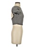 Shein Stripes Ivory Short Sleeve Turtleneck Size 2 - photo 4