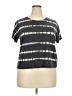 Torrid Stripes Gray Short Sleeve T-Shirt Size 2X Plus (2) - photo 1