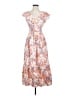 Gap 100% Cotton Floral Orange Pink Casual Dress Size S - photo 1
