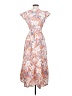 Gap 100% Cotton Floral Orange Pink Casual Dress Size S - photo 2