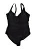 B2Prity Solid Black One Piece Swimsuit Size 2X - photo 1