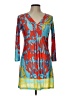 White Mark Print Blue Casual Dress Size L - photo 1