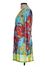 White Mark Print Blue Casual Dress Size L - photo 5