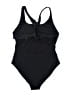 Zeraca Solid Black One Piece Swimsuit Size L - photo 2