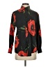 Finley 100% Cotton Floral Black Long Sleeve Blouse Size XS - photo 1