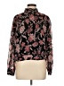 Ann Taylor 100% Polyester Floral Black Long Sleeve Blouse Size M - photo 1