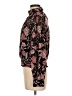 Ann Taylor 100% Polyester Floral Black Long Sleeve Blouse Size M - photo 5